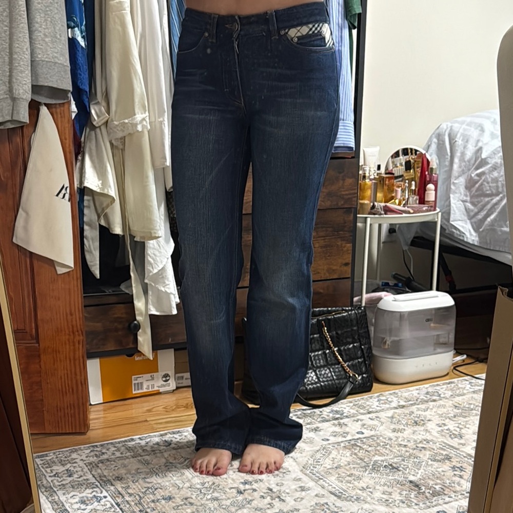 Burberry Blue Straight Leg Jeans - Picture 3 of 3